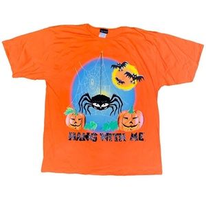 Vintage Halloween Spider Graphic Print T-shirt Tshirt